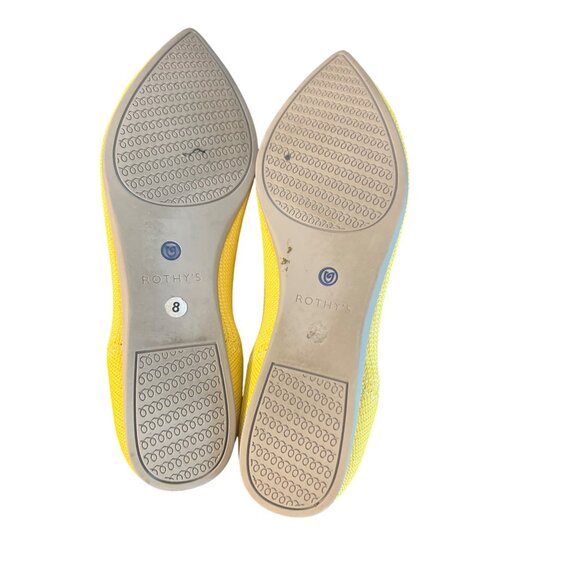 Rothys The Point Marigold Yellow Flats Slip Ons Shoes Comfort Pointed Toe Size 8 - Picture 6 of 8